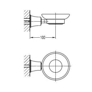 Мыльница настенная, хром Cezares CZR-F-8987